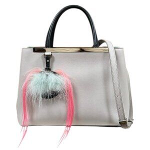 Fendi Monster Bag Bugs Shoulder Leather Beige